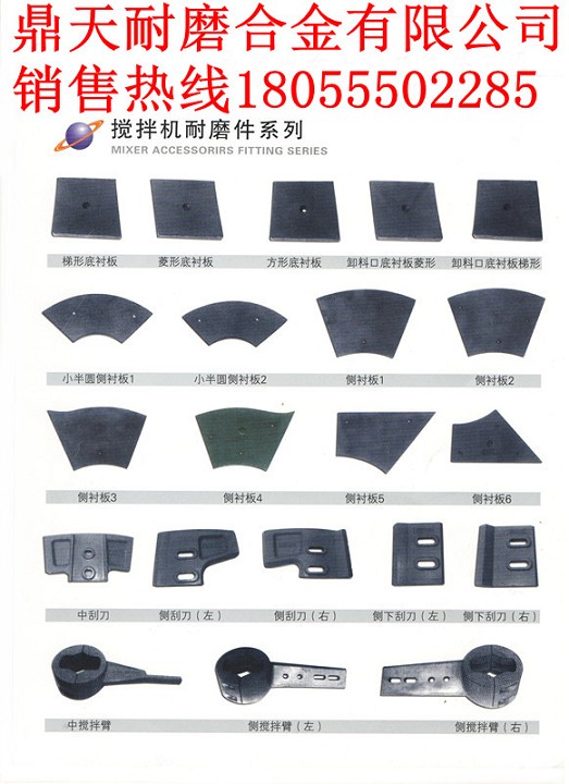 仕高瑪2方雙臥軸攪拌機(jī)側(cè)襯板、側(cè)刮刀、側(cè)下刮刀價(jià)格